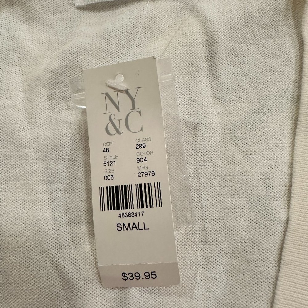 Womens Small V-Neck Cardigan 7th Avenue